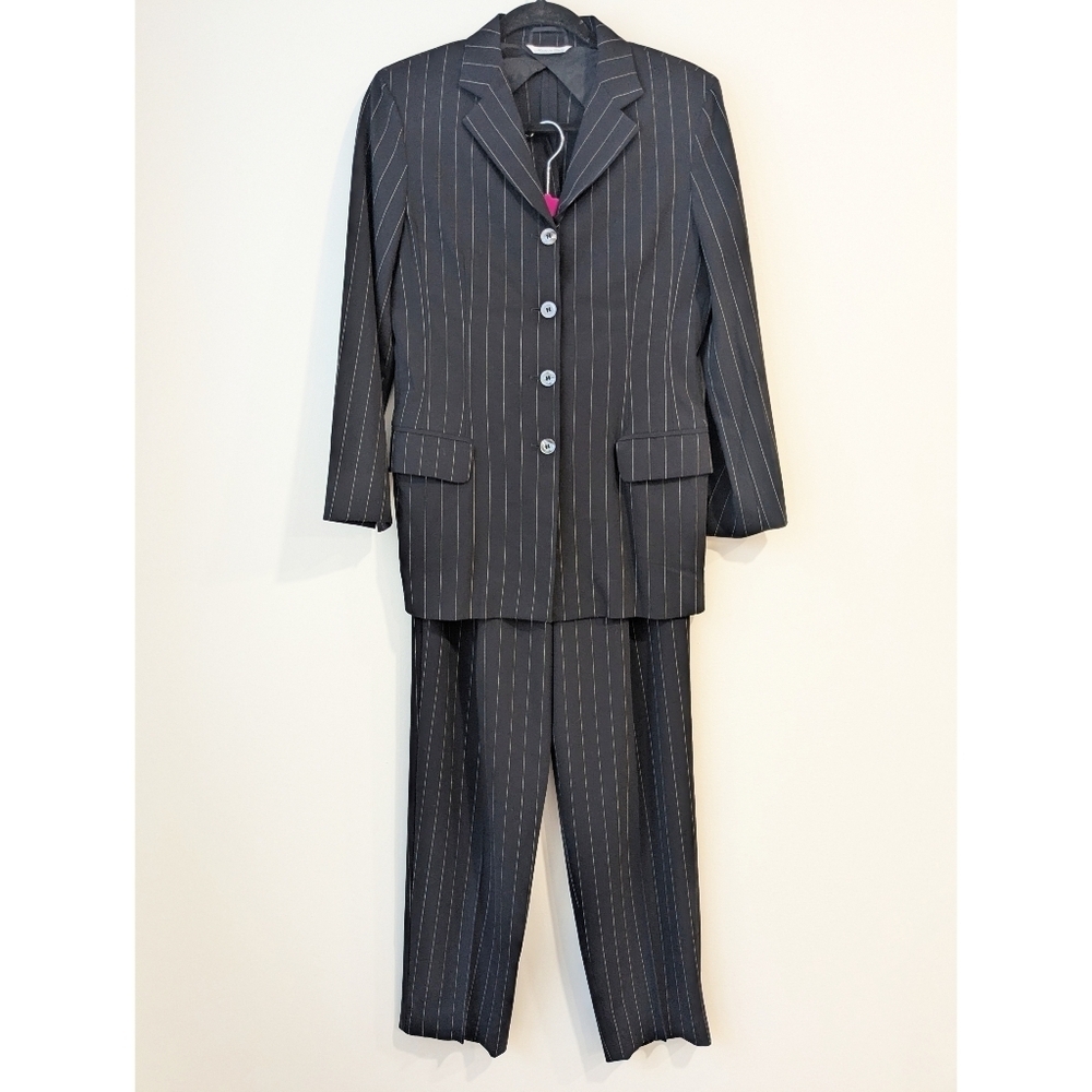 MaxMara Pinstripe Wool Blazer Suit